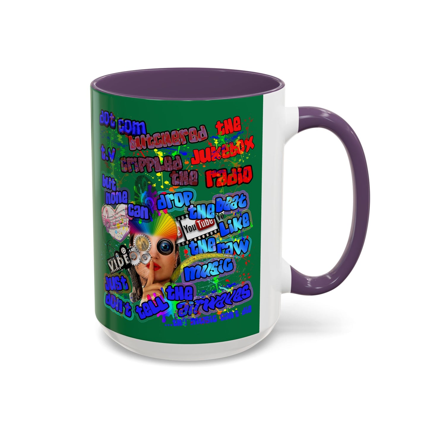 drop the beat - Accent Mug (dark green)