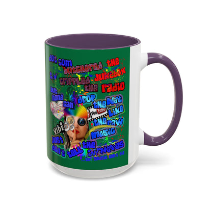 drop the beat - Accent Mug (dark green)