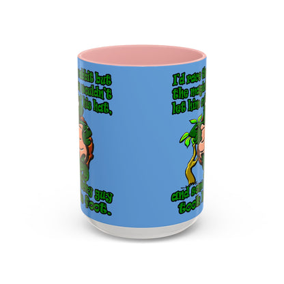 turtle race - Accent Mug (light blue)
