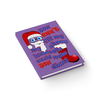 santa's shoes - journal-lined (light purple)