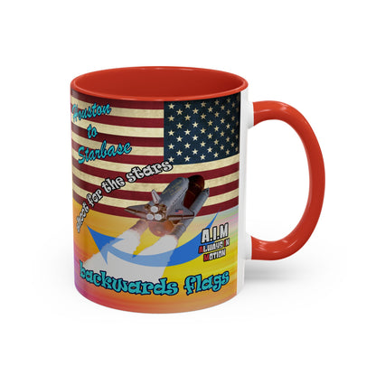 shoot for the stars - Accent Mug (color blur)