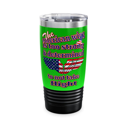 american wing - Ringneck Tumbler, 20oz (logo green)