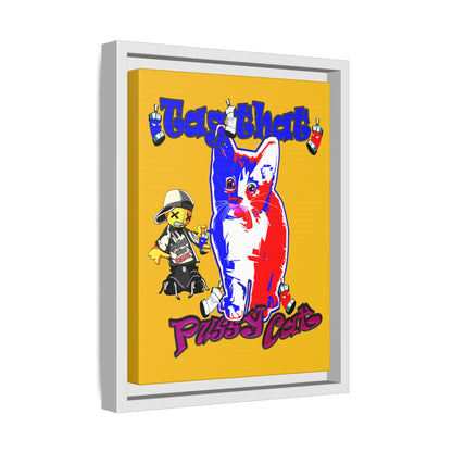 tag that - framed canvas art (yellow)
