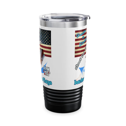shoot for the stars - Ringneck Tumbler, 20oz (white)