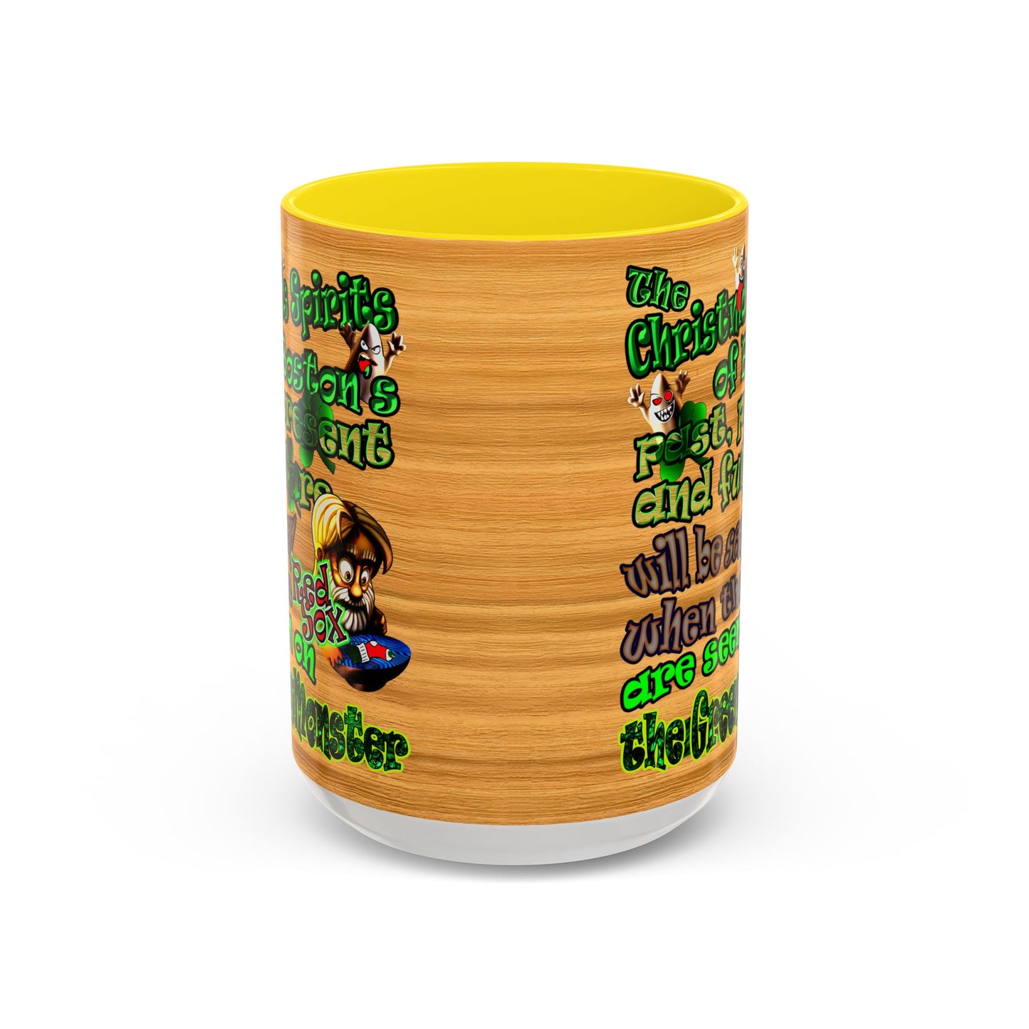 christmas spirits of boston - Accent Mug (butterscotch wood finish)