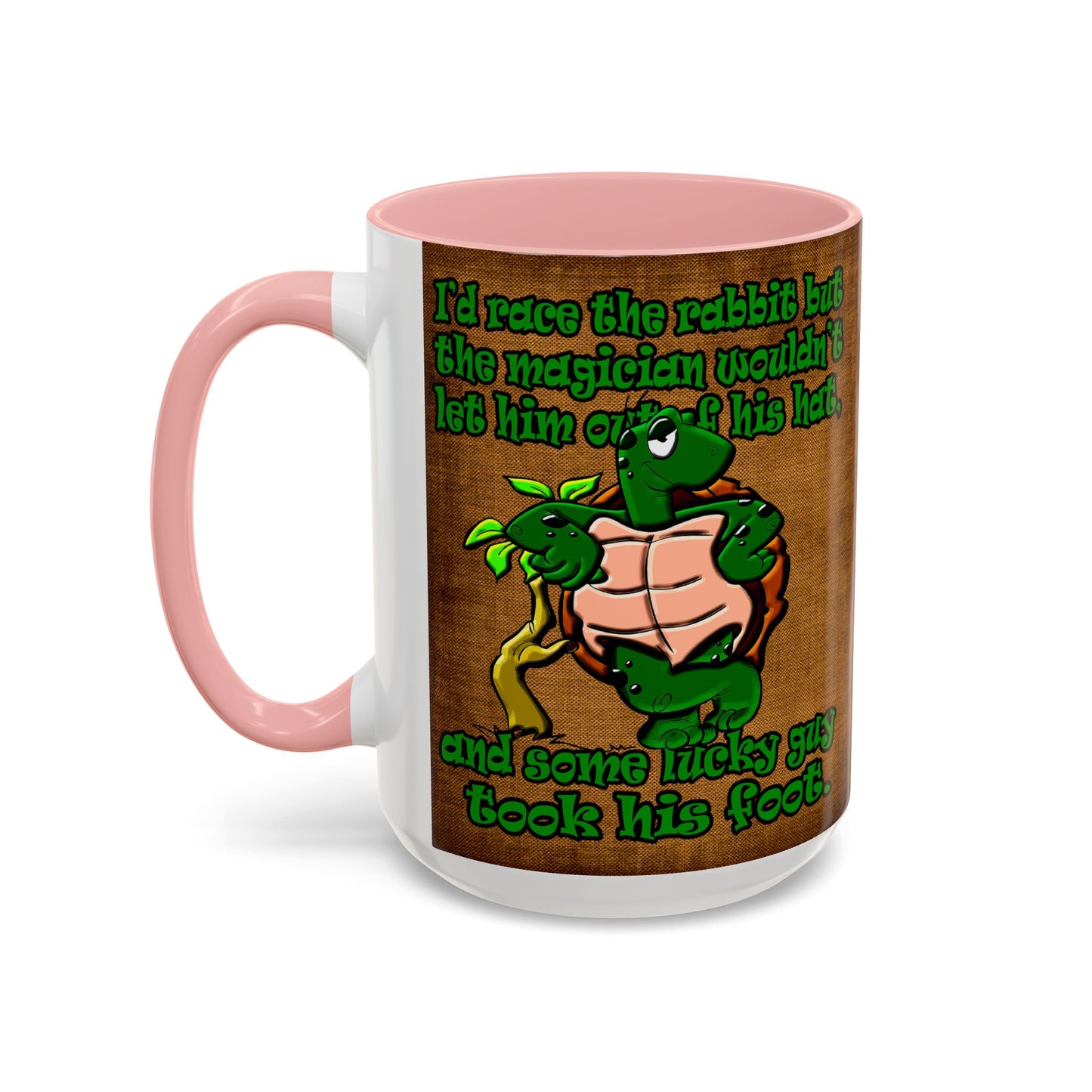 turtle race - Accent Mug (brown papyrus)