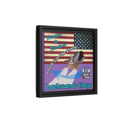 shoot for the stars - framed canvas art (light purple)