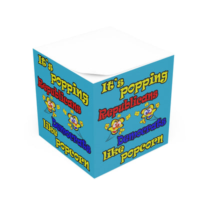 popping like popcorn - note cube (turquoise)