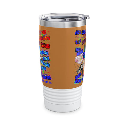 drop the beat - Ringneck Tumbler, 20oz (light brown)