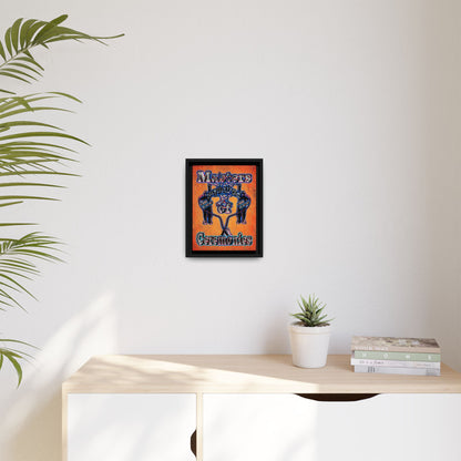 em cee squared - framed canvas art (burnt orange)