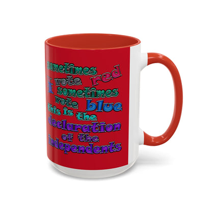 declaration of the independents - Accent Mug (dark red)