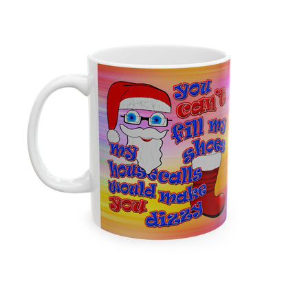 santa's shoes - White Mug (color blur)