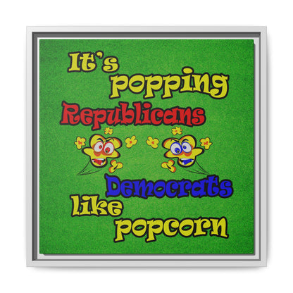 popping like popcorn - framed canvas art (green turf)