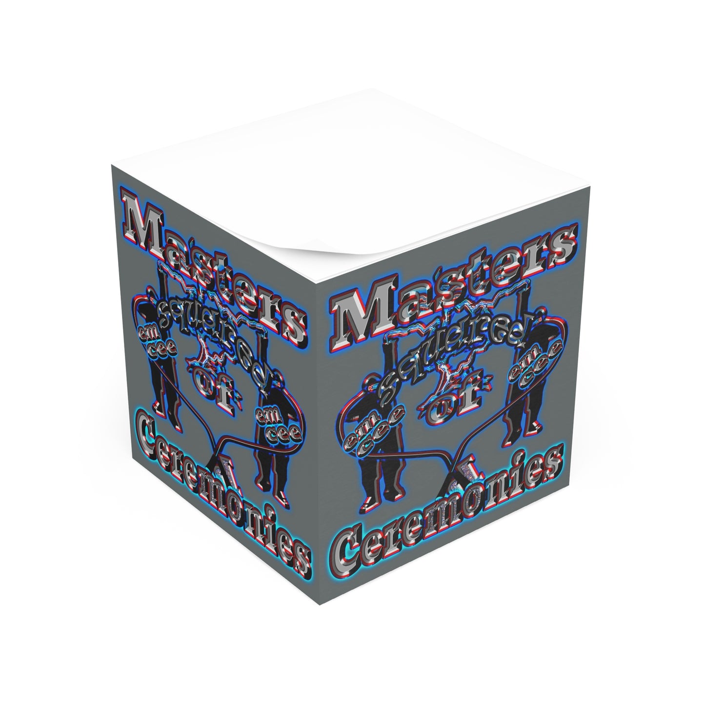 em cee squared - note cube (dark grey)