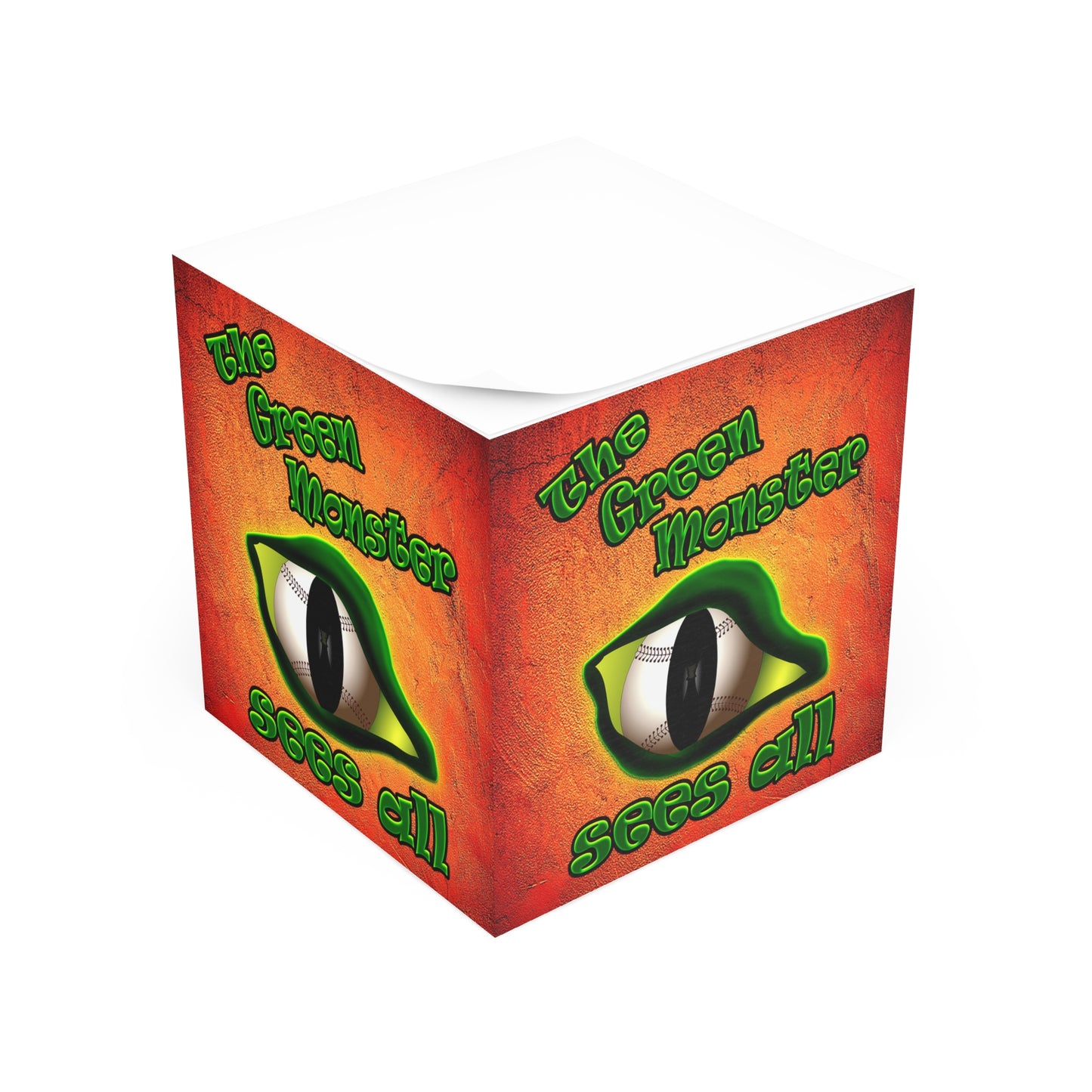 green monster - note cube (burnt orange)