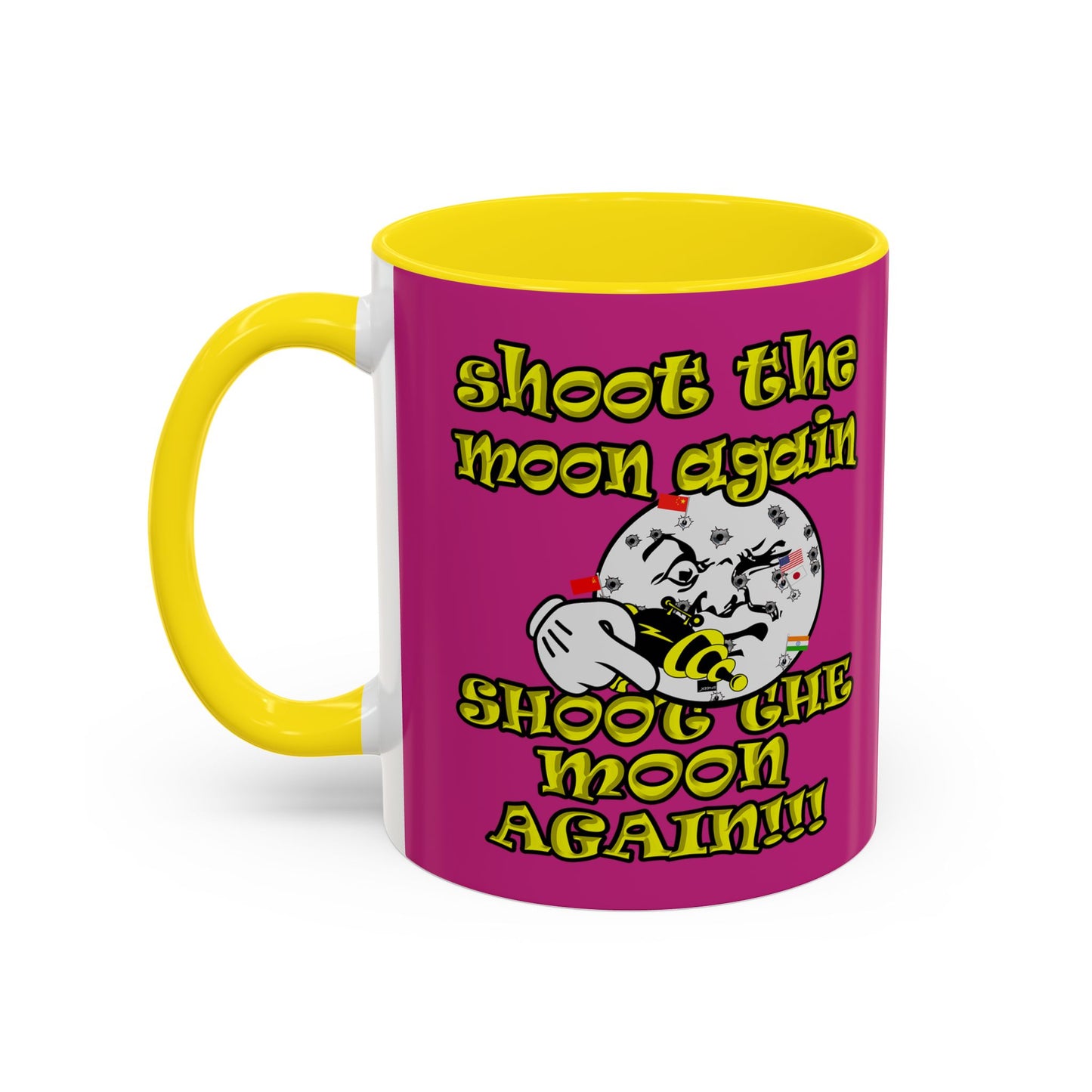 shoot the moon again - Accent Mug (pink)