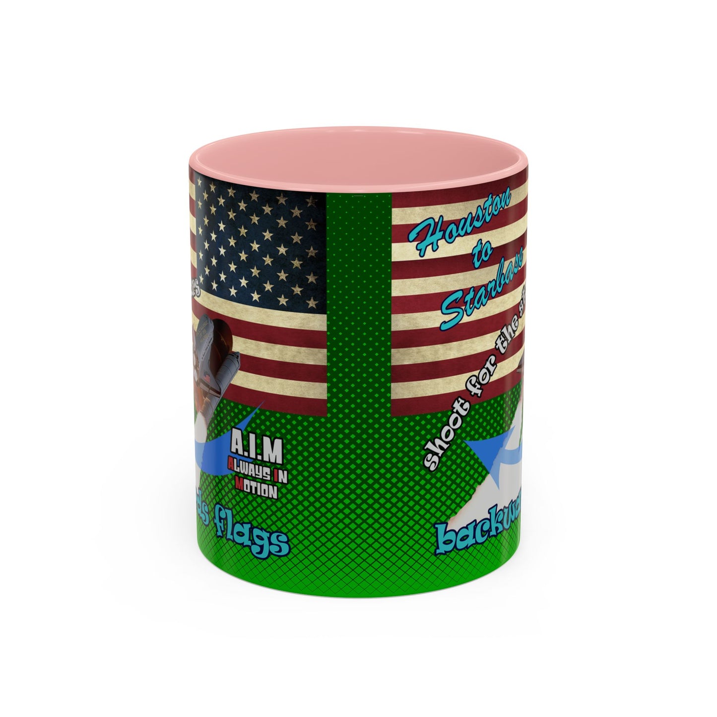 shoot for the stars - Accent Mug (logo green)