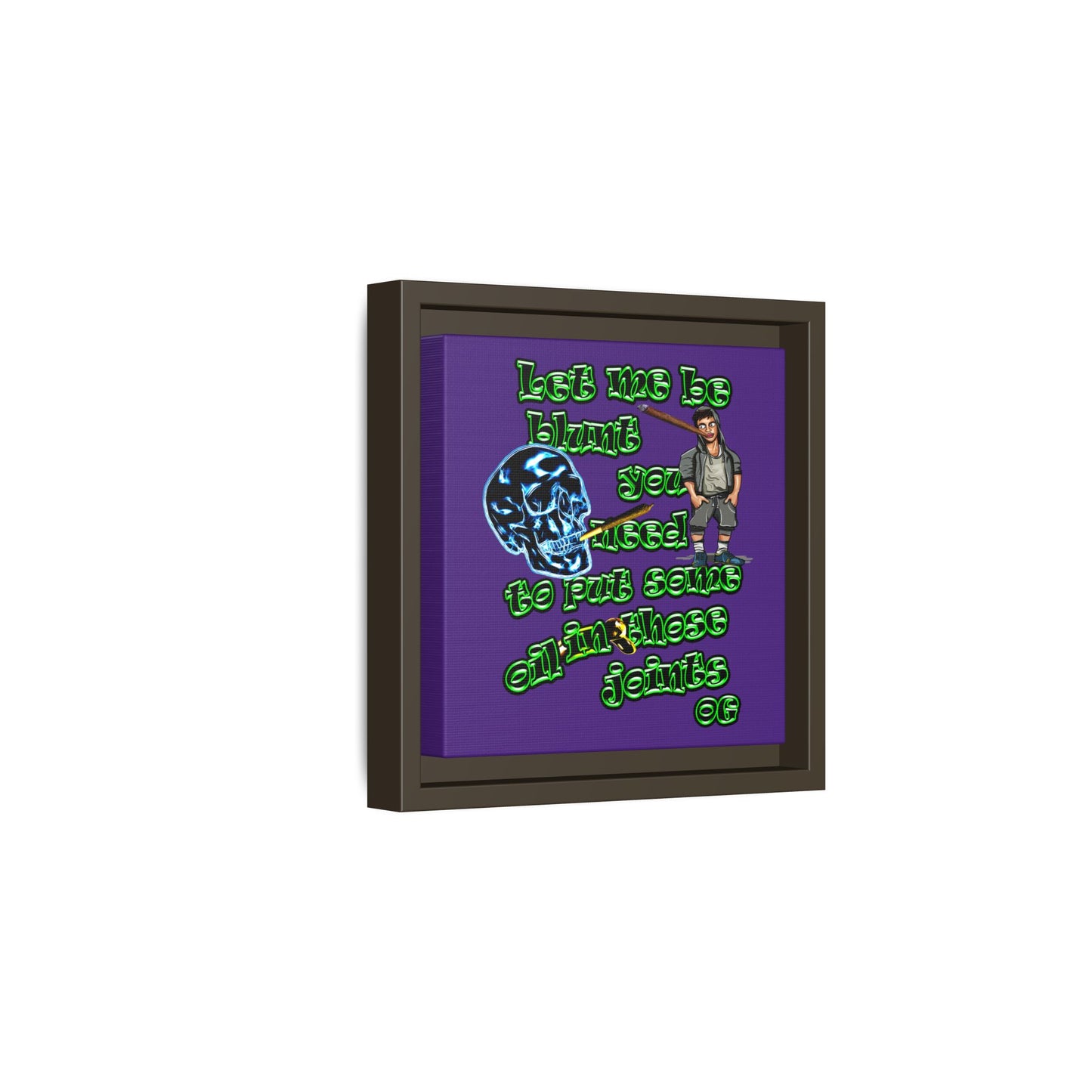 og - framed canvas art (purple)