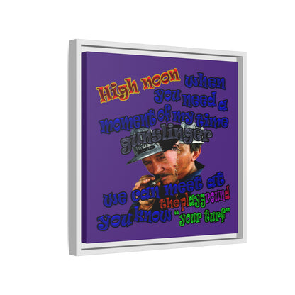 high noon - framed canvas art (purple)