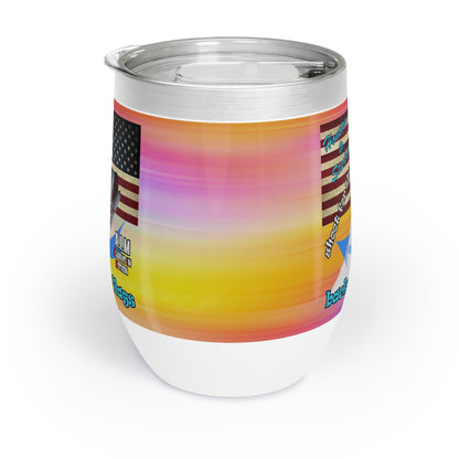 shoot for the stars - Chill Wine Tumbler (color blur)