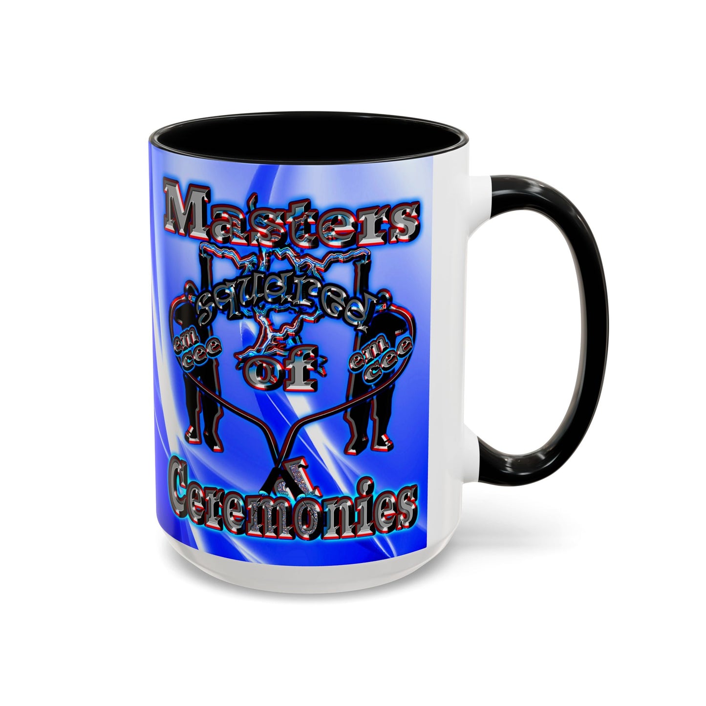 em cee squared - Accent Mug (blue-white wave)