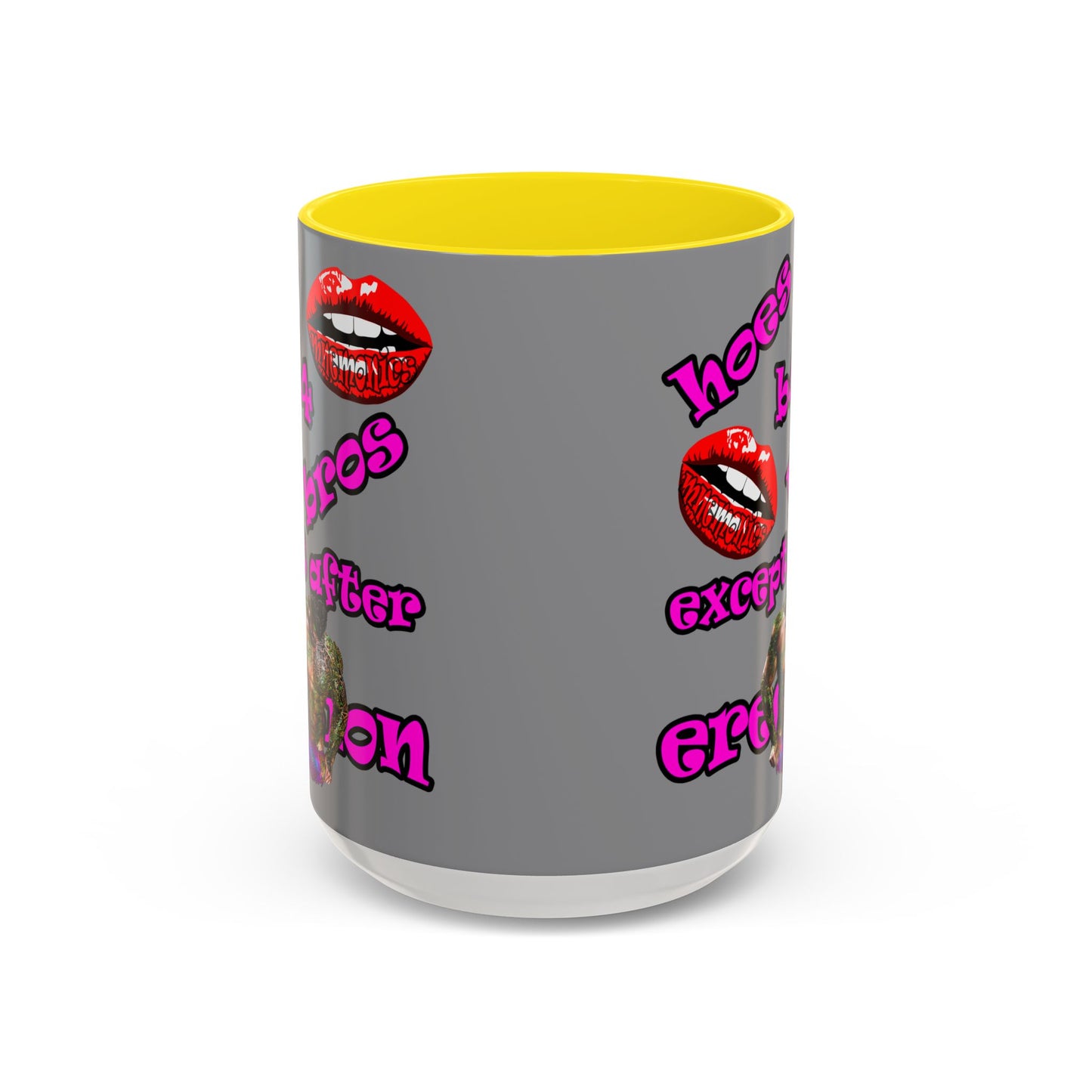 hoes b4 bros - Accent Mug (grey)