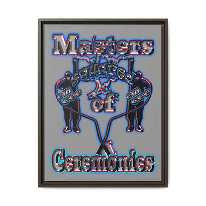 em cee squared - framed canvas art (grey)