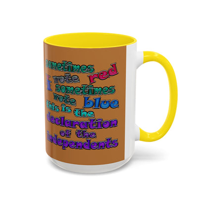 declaration of the independents - Accent Mug (light brown)