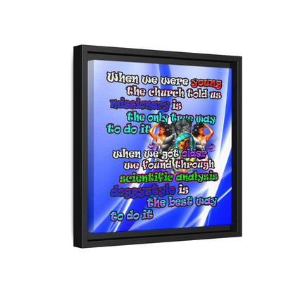 doggystyle - framed canvas art (blue-white wave)