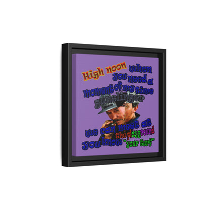 high noon - framed canvas art (light purple)