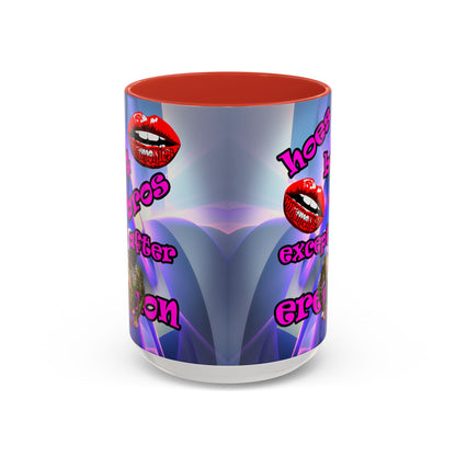 hoes b4 bros - Accent Mug (grey-pink wave)