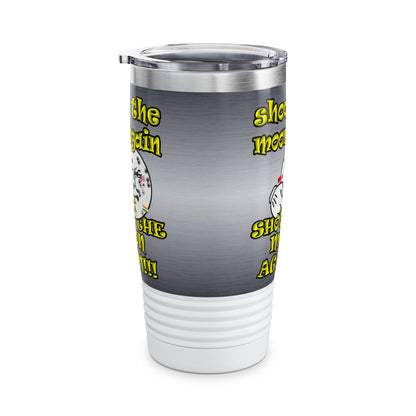 shoot the moon again - Ringneck Tumbler, 20oz (brushed nickel)