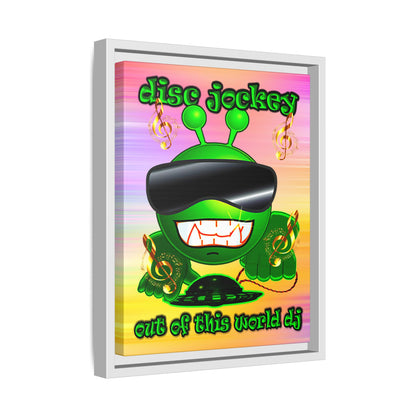 disc jockey - framed canvas art (color blur)