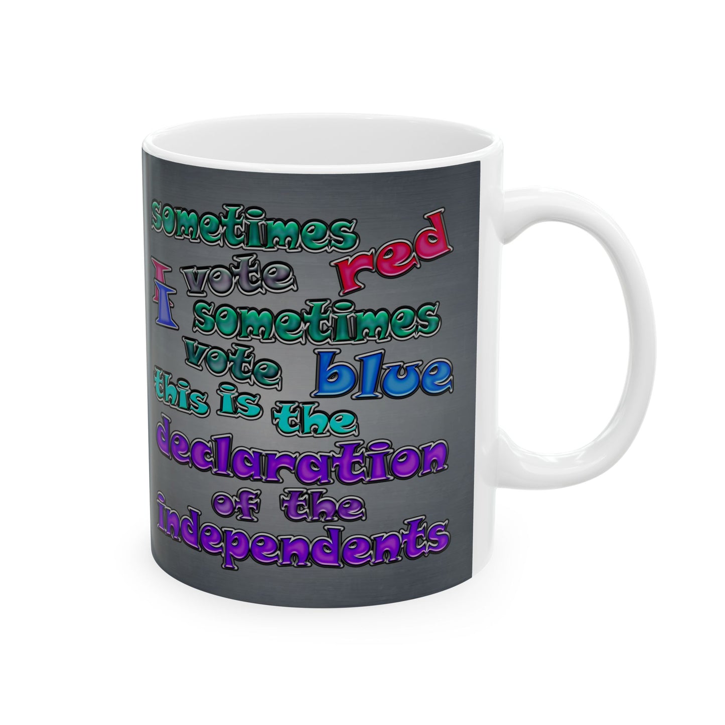declaration of the independents - White Mug (grey-light grey)