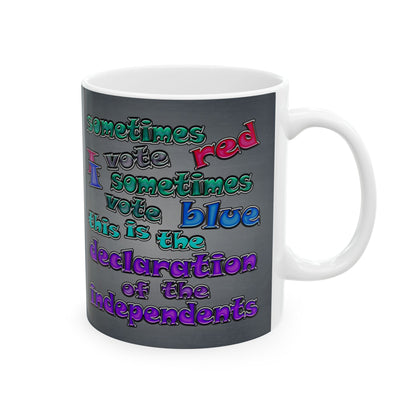 declaration of the independents - White Mug (grey-light grey)