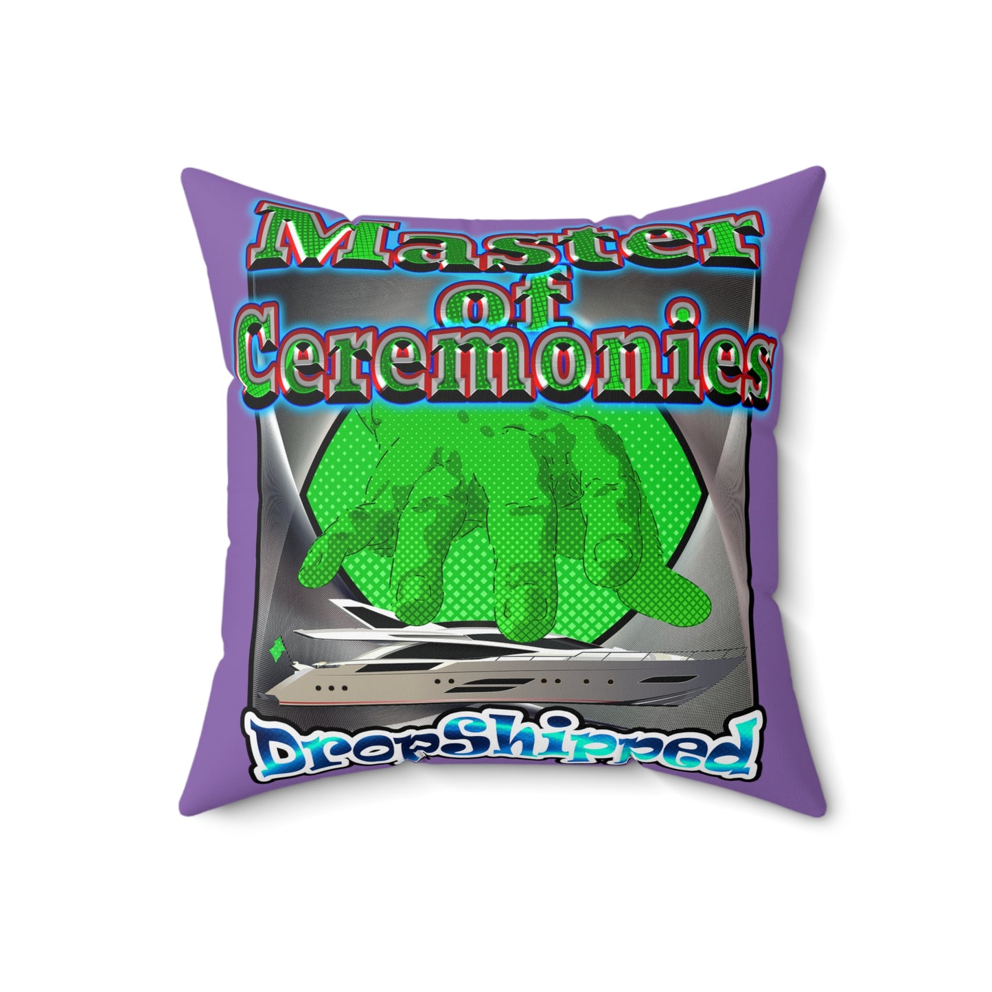logo - Spun Polyester Square Pillow - (light purple)