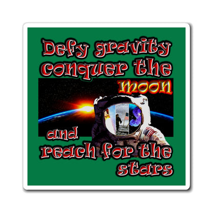 defy conquer reach - Magnets - (dark green)