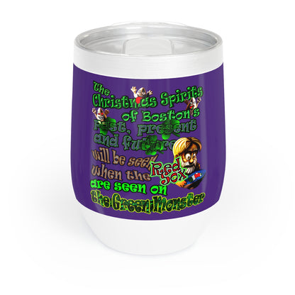 christmas spirits of boston - Chill Wine Tumbler (purple)