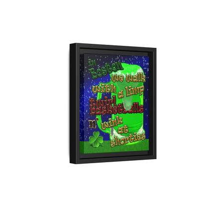 celtics logo - framed canvas art ('snoops' background)