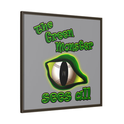 green monster - framed canvas art (grey)