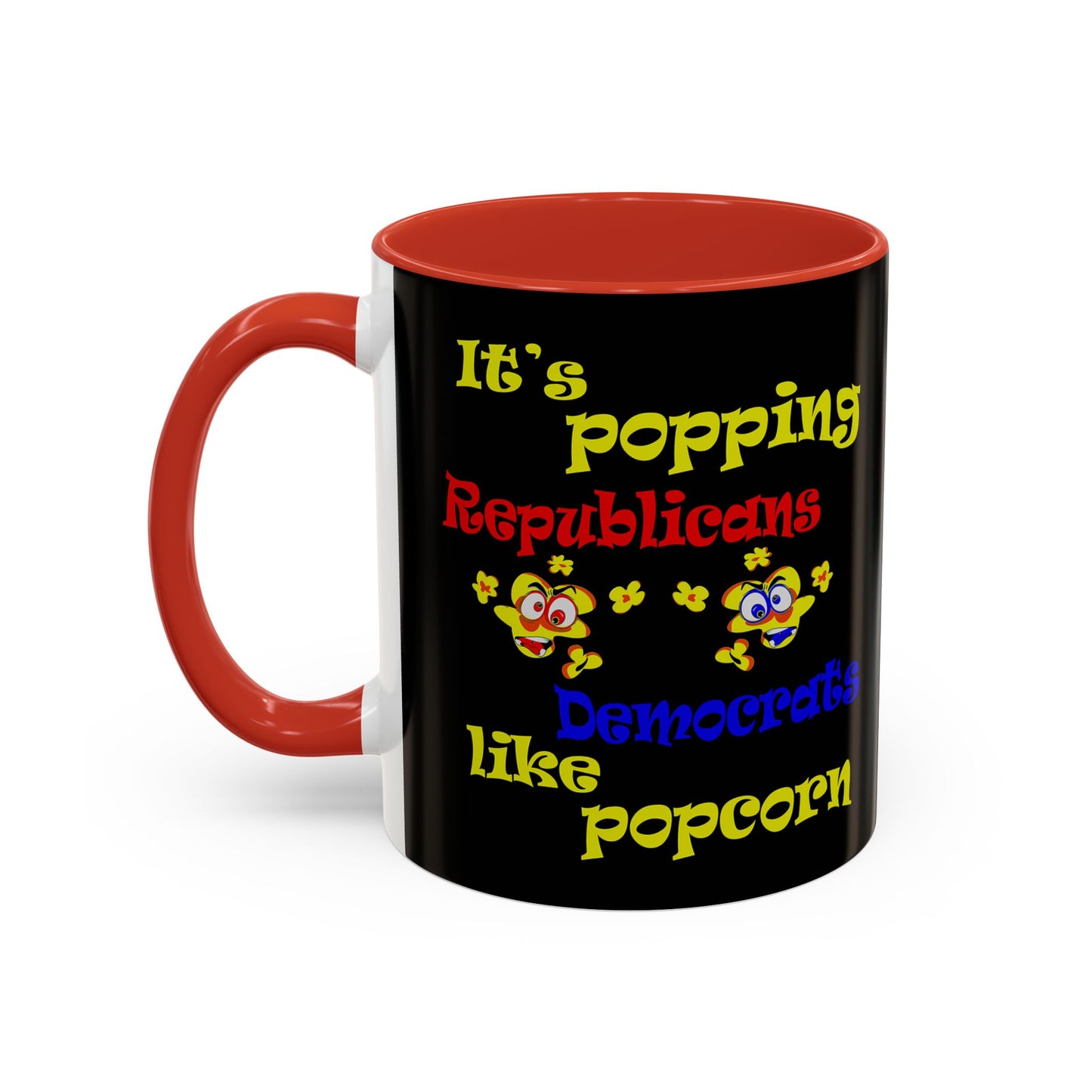 popping like popcorn - Accent Mug (black)