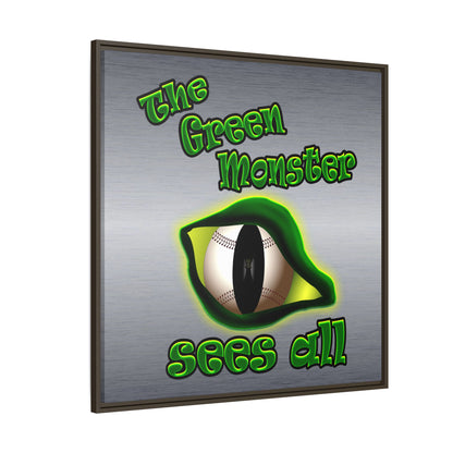 green monster - framed canvas art (brushed nickel)