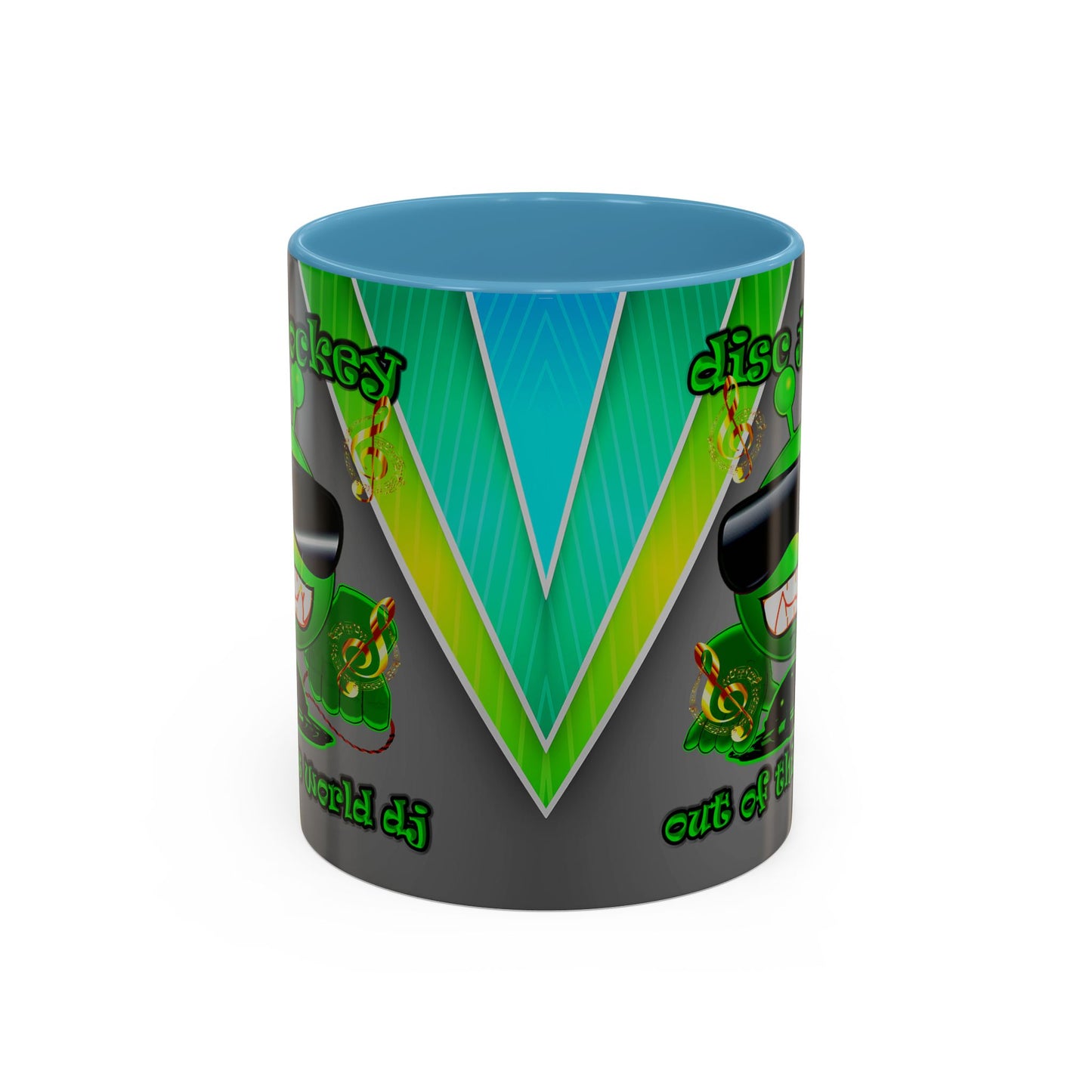 disc jockey - Accent Mug (rainbow split)