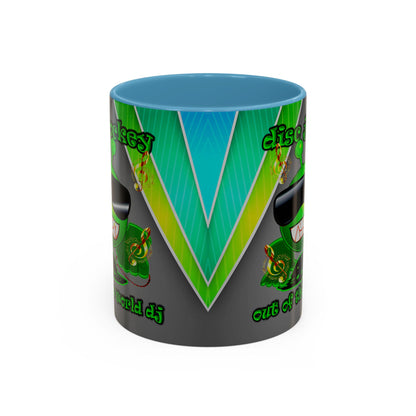 disc jockey - Accent Mug (rainbow split)