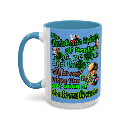 christmas spirits of boston - Accent Mug (light blue)