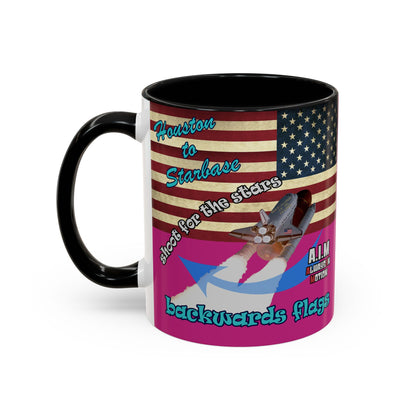 shoot for the stars - Accent Mug (pink)