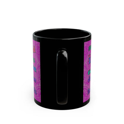 declaration of the independents - Black Mug (pink swirl)