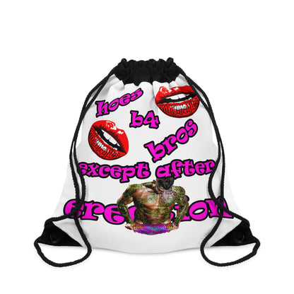 hoes b4 bros - Drawstring Bag (white)