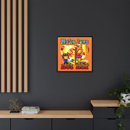 love peace - framed canvas art (crusta)