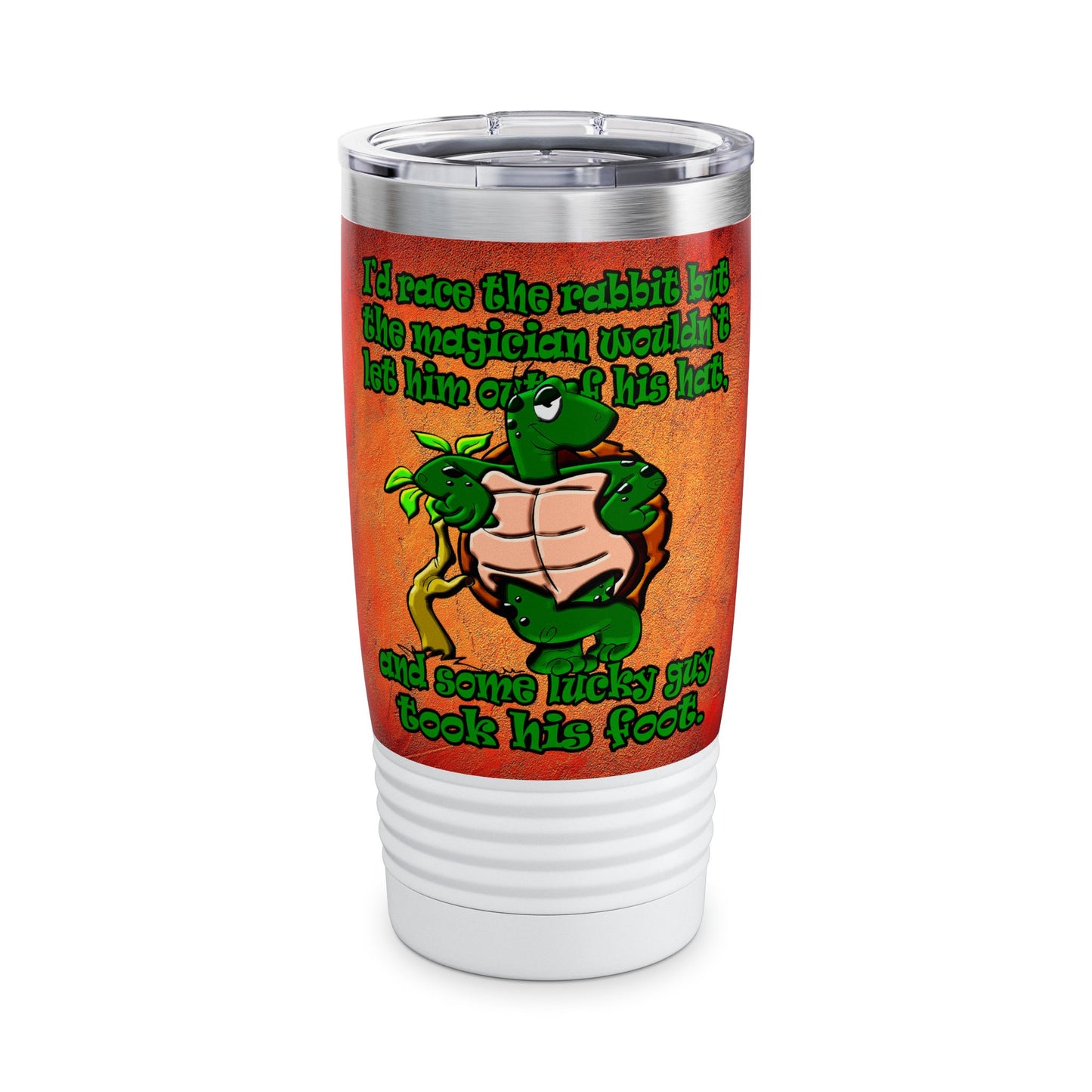 turtle race - Ringneck Tumbler, 20oz (burnt orange)